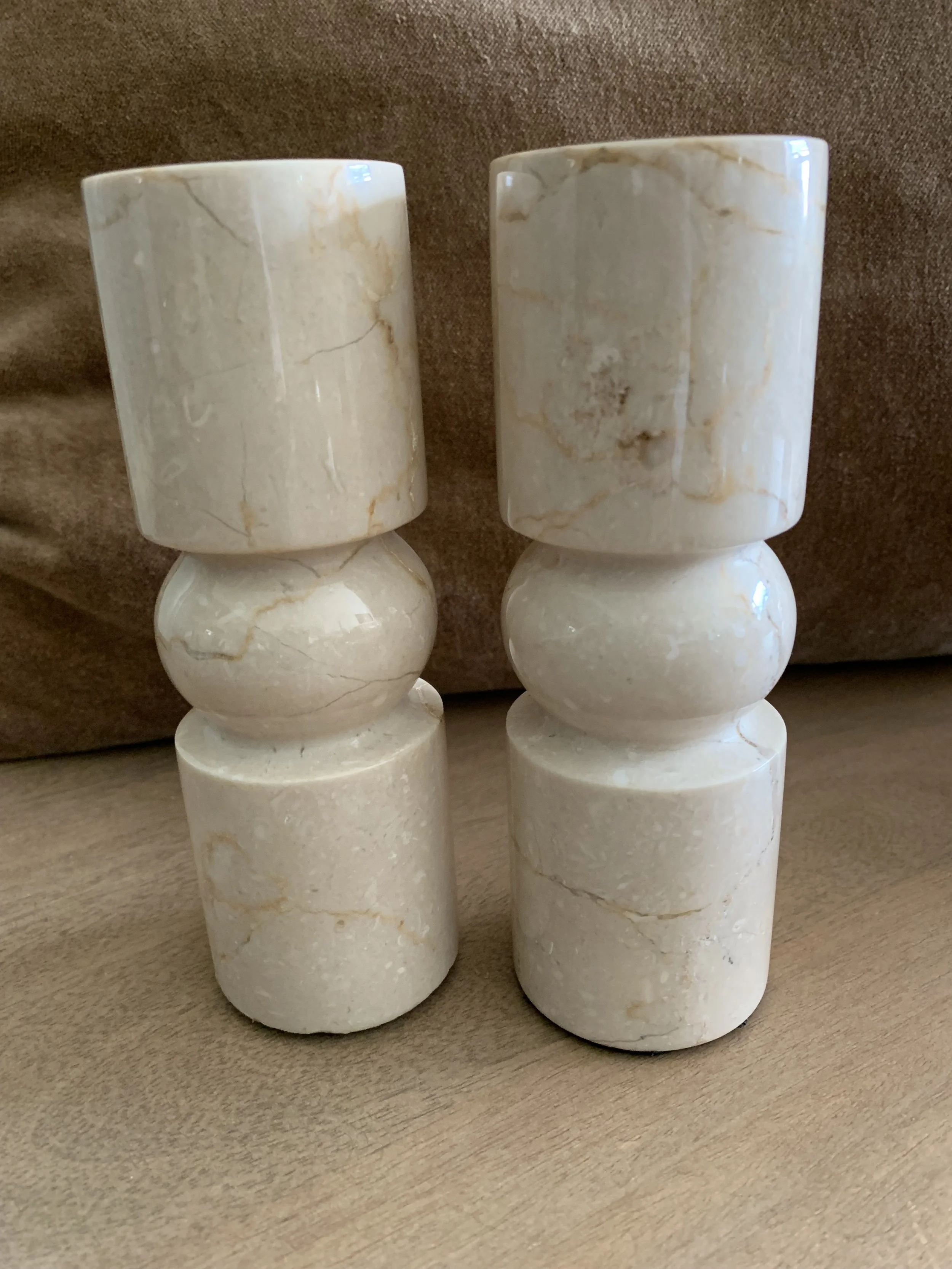 Natural Marble Candlestick - Style 2