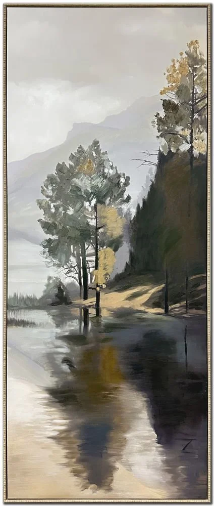Soft Divide II Framed Canvas