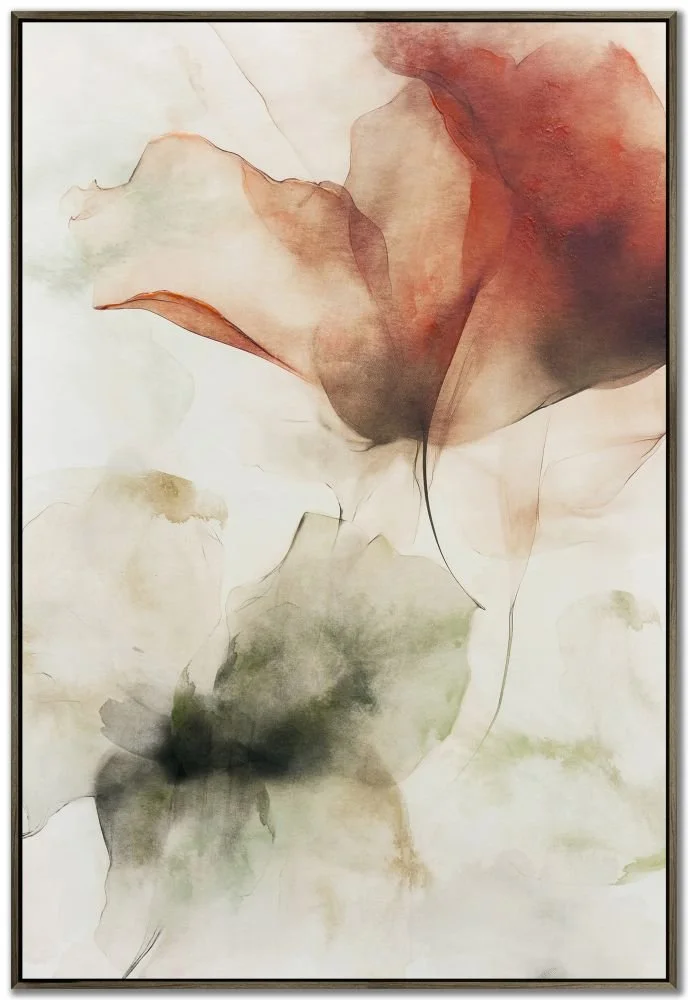 Faded Petals I Framed Canvas