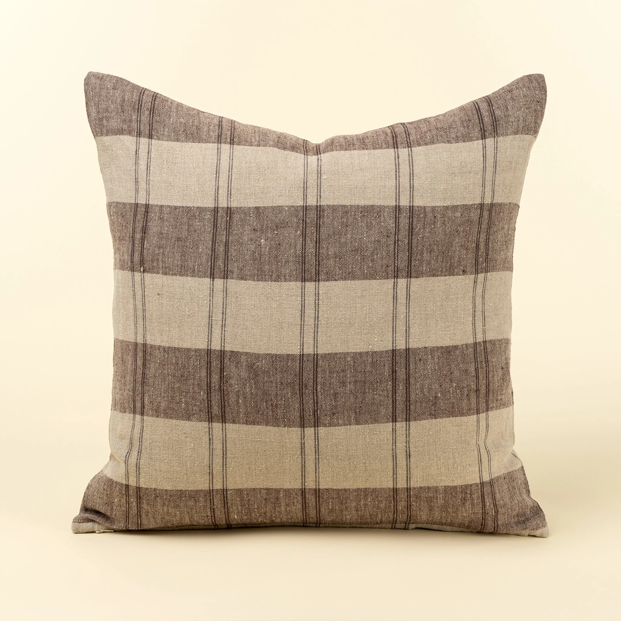 Fieldstone Plaid Linen Pillow 20" x 20"
