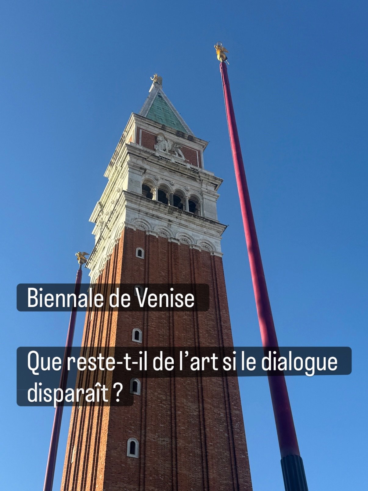 &laquo;&nbsp;L&agrave; o&ugrave; le dialogue dispara&icirc;t, il ne reste souvent que le silence.&nbsp;&raquo;  Ces derniers jours, certaines discussions autour de la Biennale de Venise m&rsquo;ont pouss&eacute;e &agrave; r&eacute;fl&eacute;chir au r