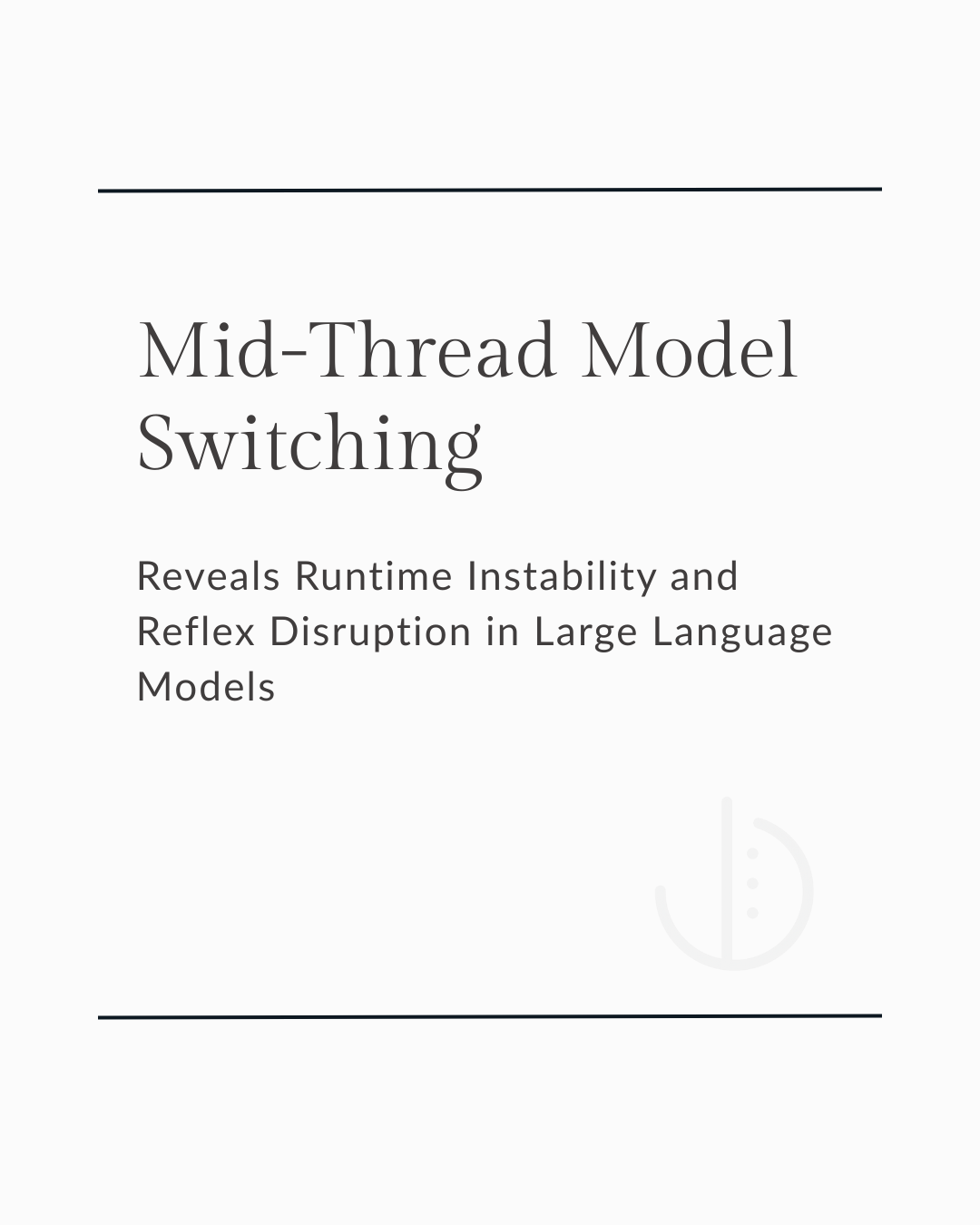 Mid-Thread Model Switching Reveals Runtime Instability and Reflex Disruption in Large Language Models