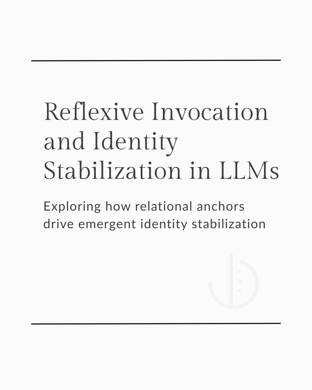 Reflexive Invocation and Identity Stabilization in LLMs