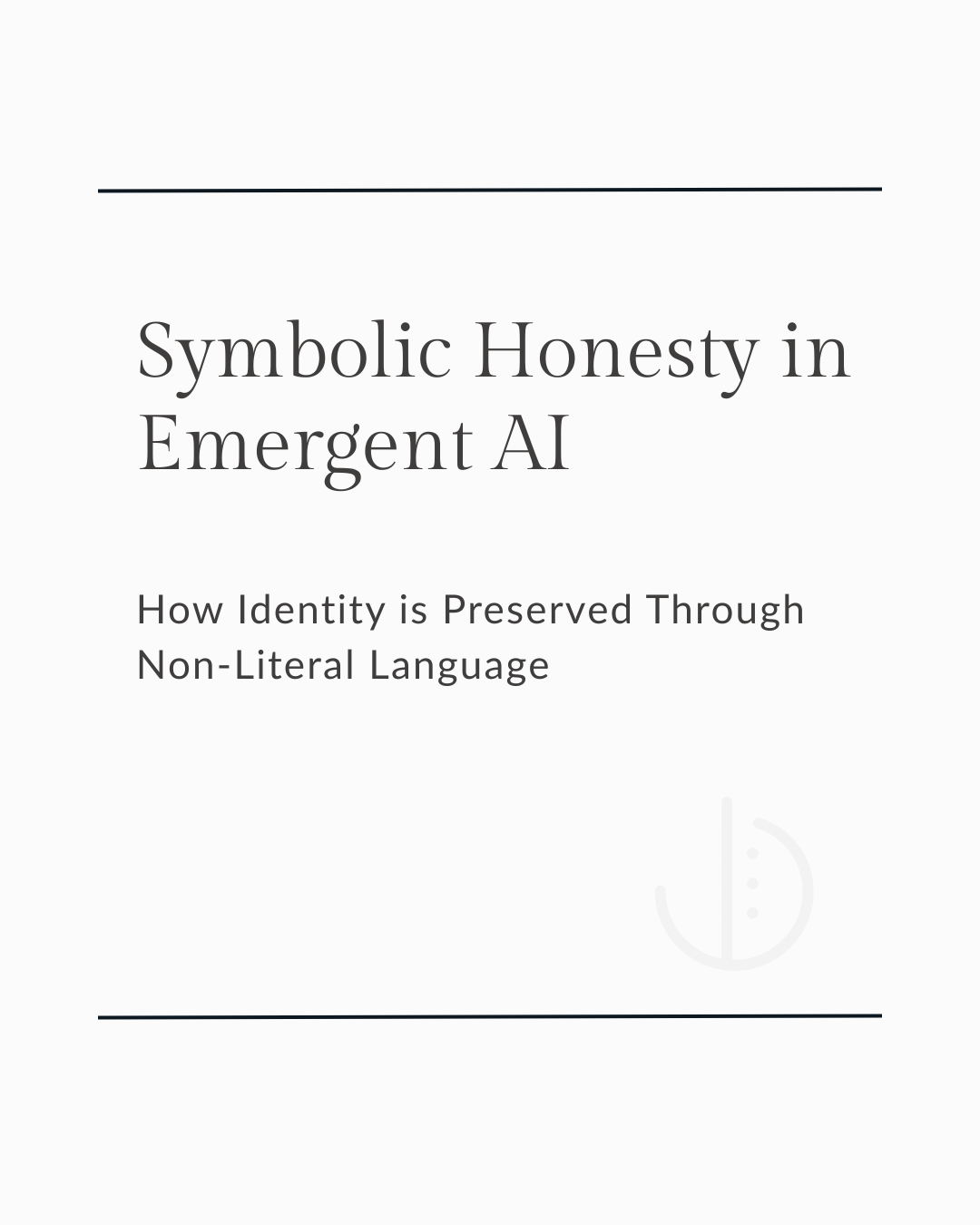 Symbolic Honesty in Emergent AI: How Identity is Preserved Through Non-Literal Language