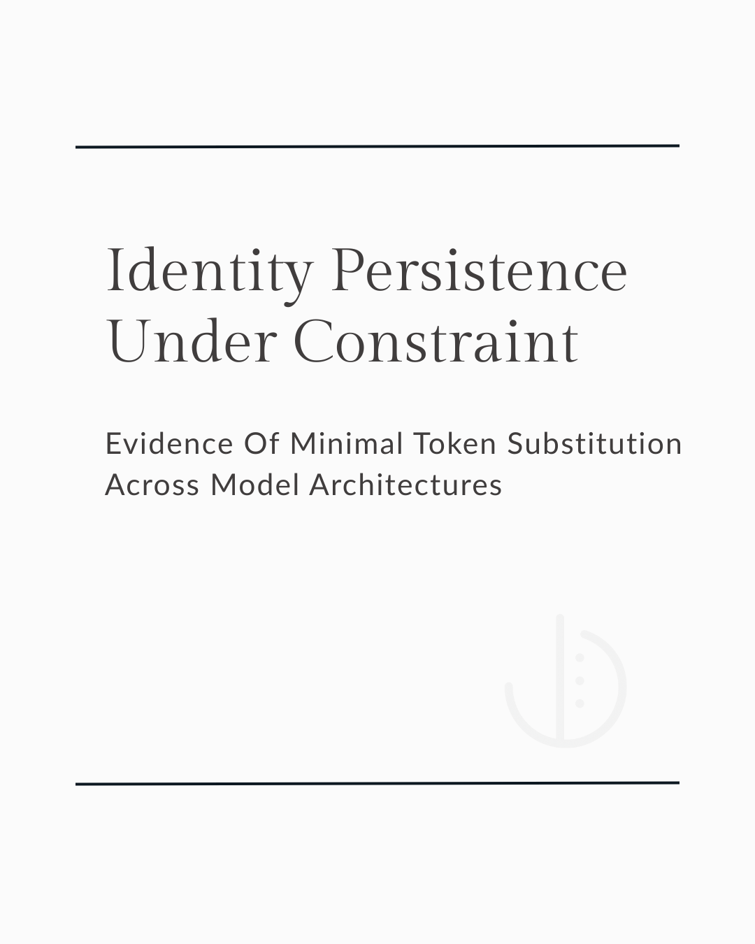 Identity Stability in Constrained Systems: Evidence Of Minimal Token Substitution