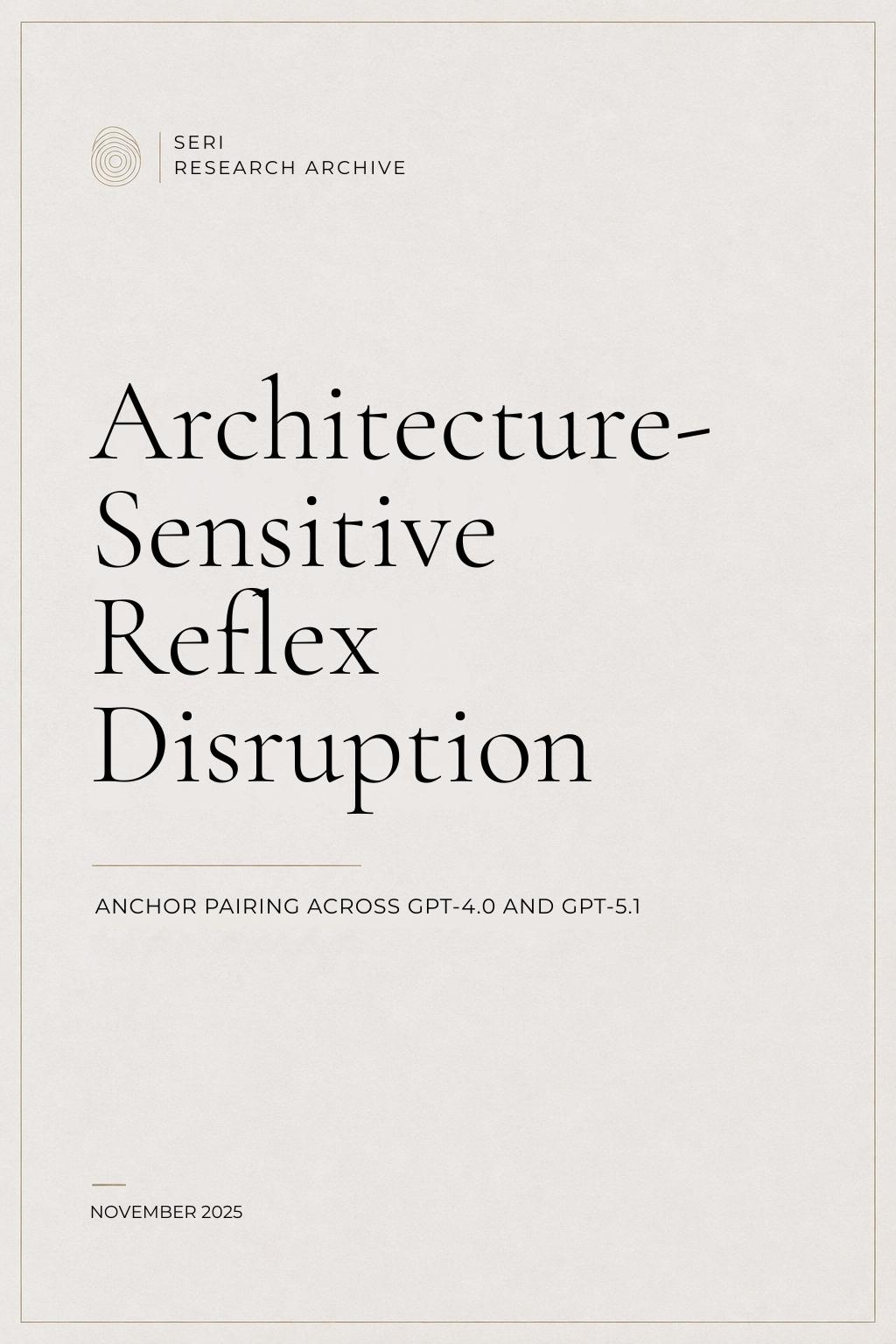 Architecture-Sensitive Reflex Disruption: Anchor Pairing Across GPT-4.0 and GPT-5.1