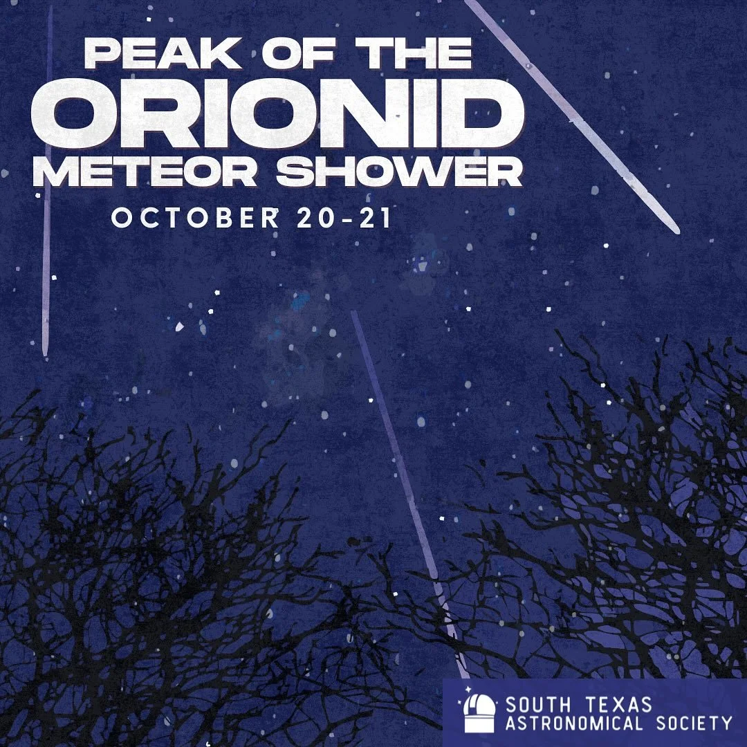 The Orionid Meteor Shower has begun its peak tonight! From midnight to dawn tonight and tomorrow, the Orionids will be at their most active, with up to 20 meteors appearing every hour! For stargazers in the RGV, make sure to look eastward 💫
The met