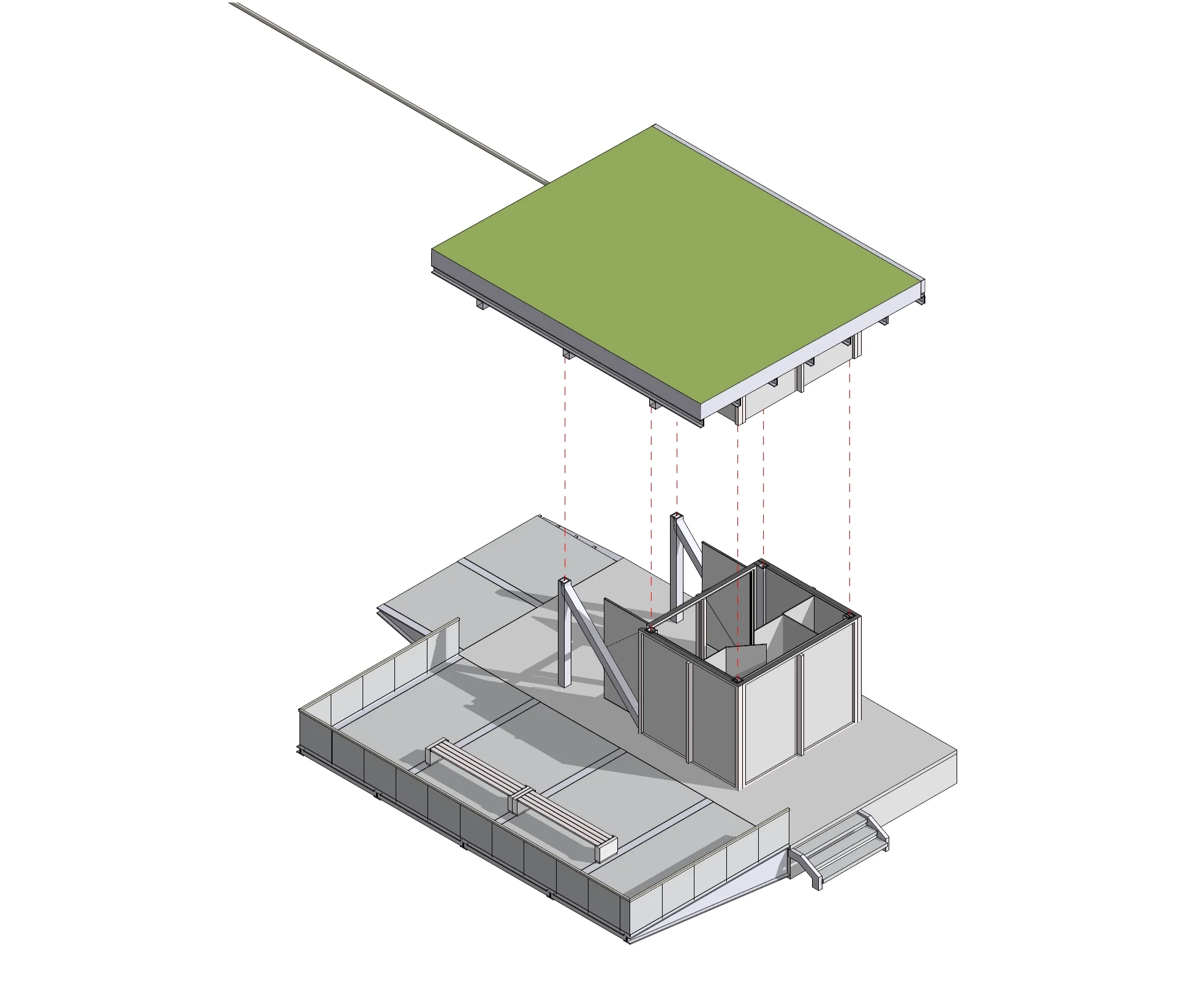 Landing platform axo