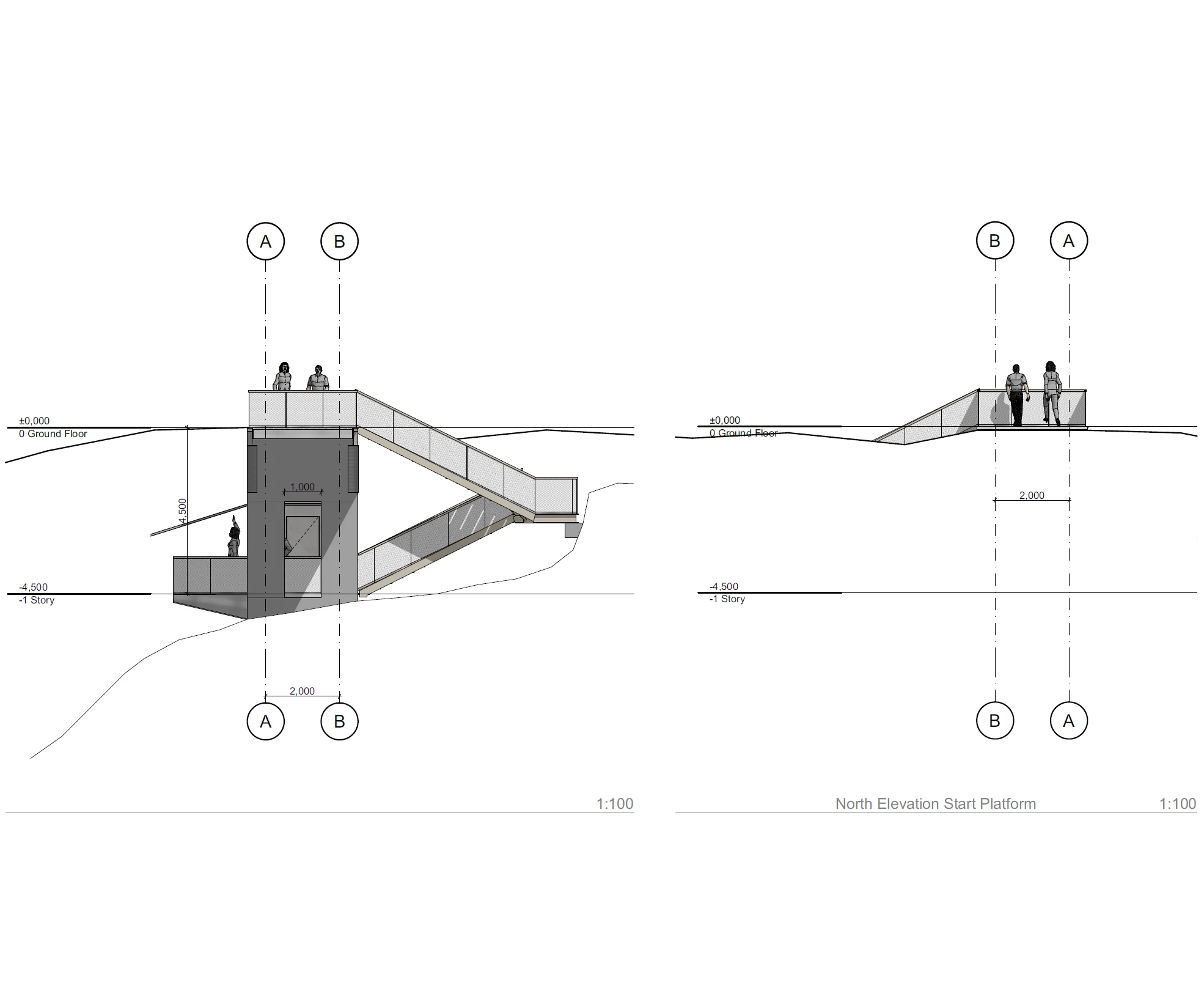 Start platform elevation