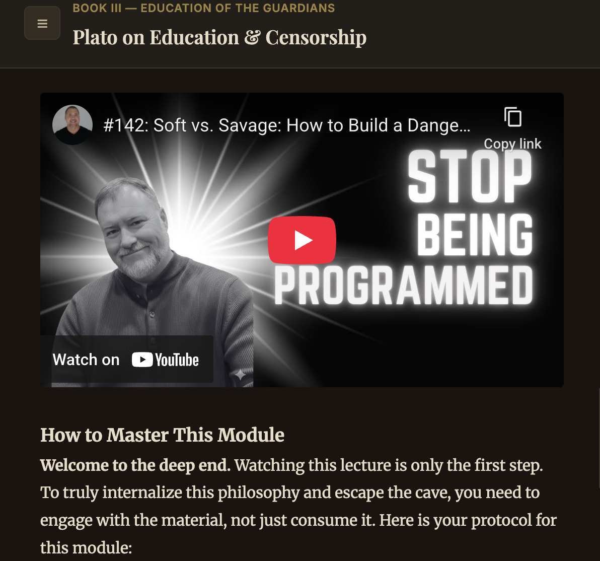 Image of one of the podcast videos