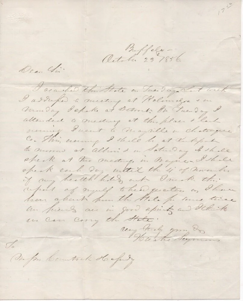 Seymour report on campaign stops for Douglas.jpg