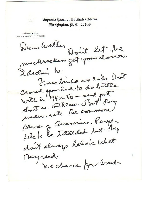 Warren Burger  blasts press