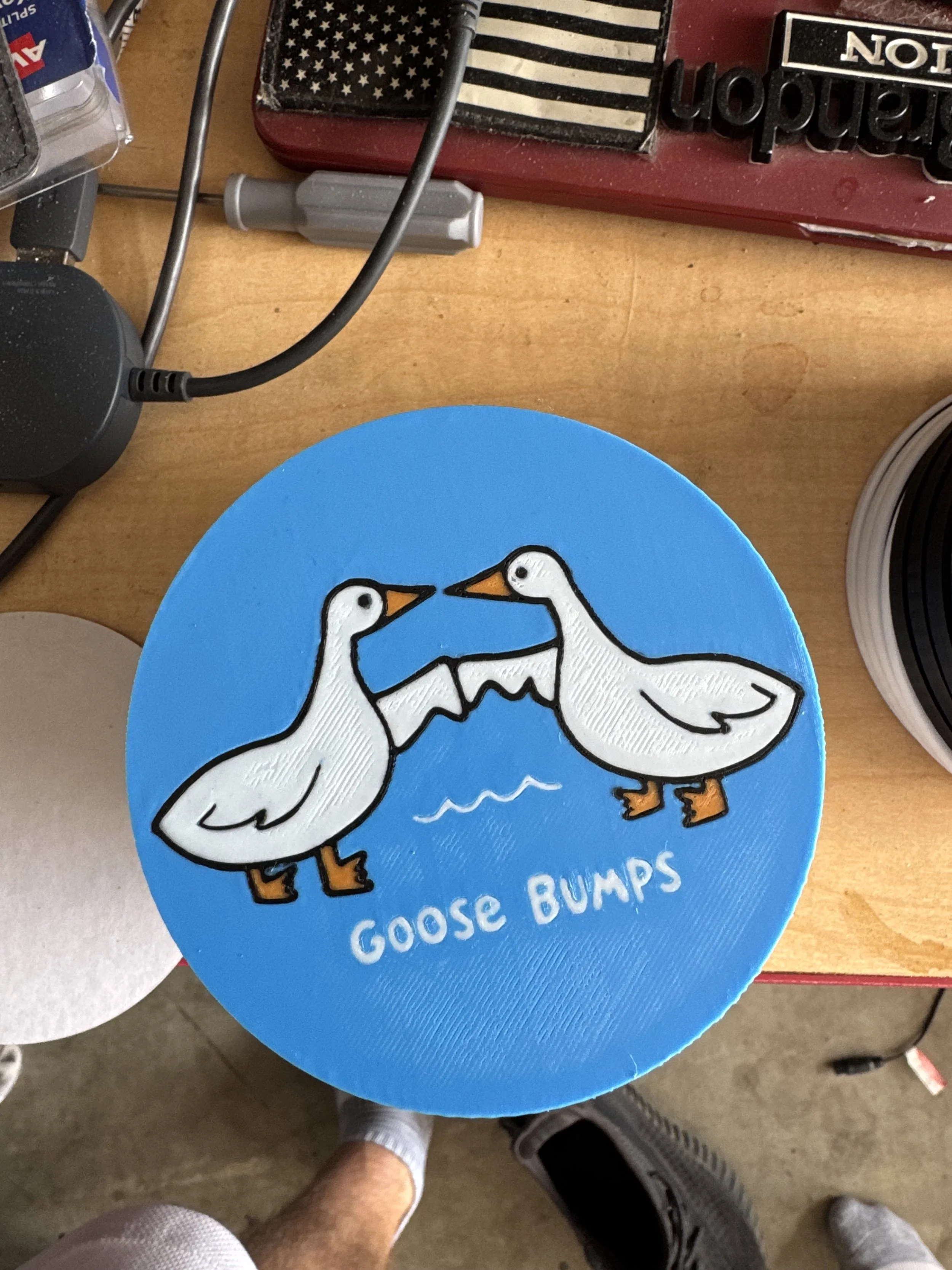 Goose Bumps coasters.