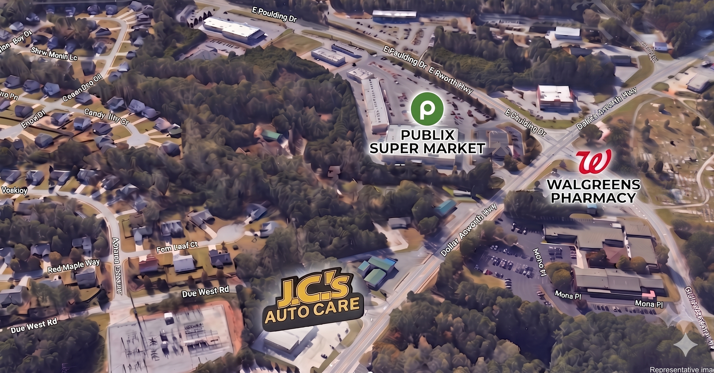 For Sale (or Lease) in Atlanta: 10-Bay Auto facility | Next to Publix Grocery ✅