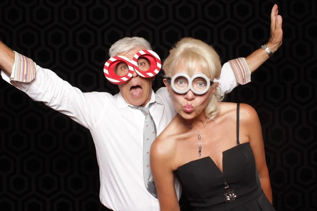 Wedding guests let loose in a Calgary photo booth