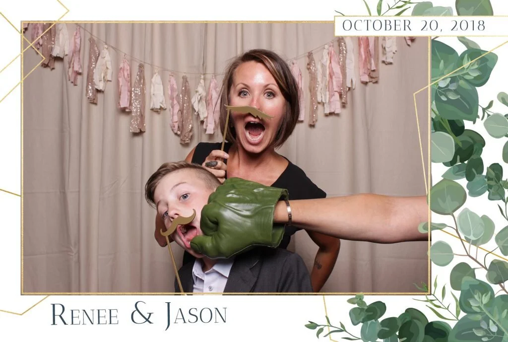 photo booth custom graphic greenery
