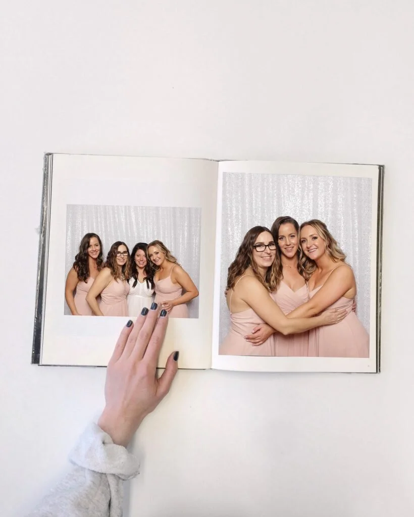 make a reception album from your photo booth pictures