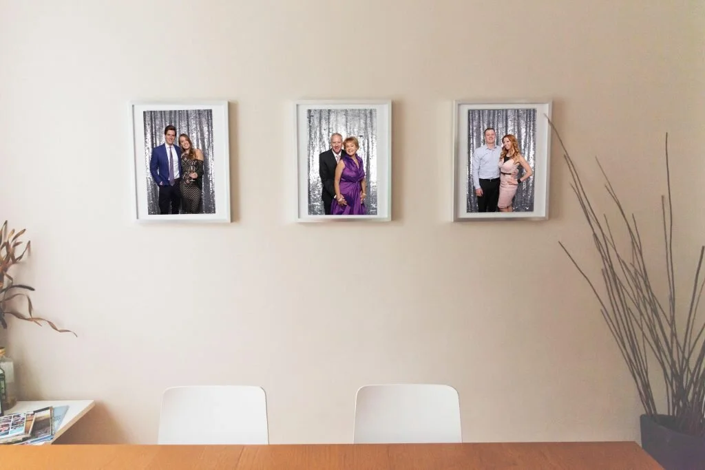 family portraits from a photo booth