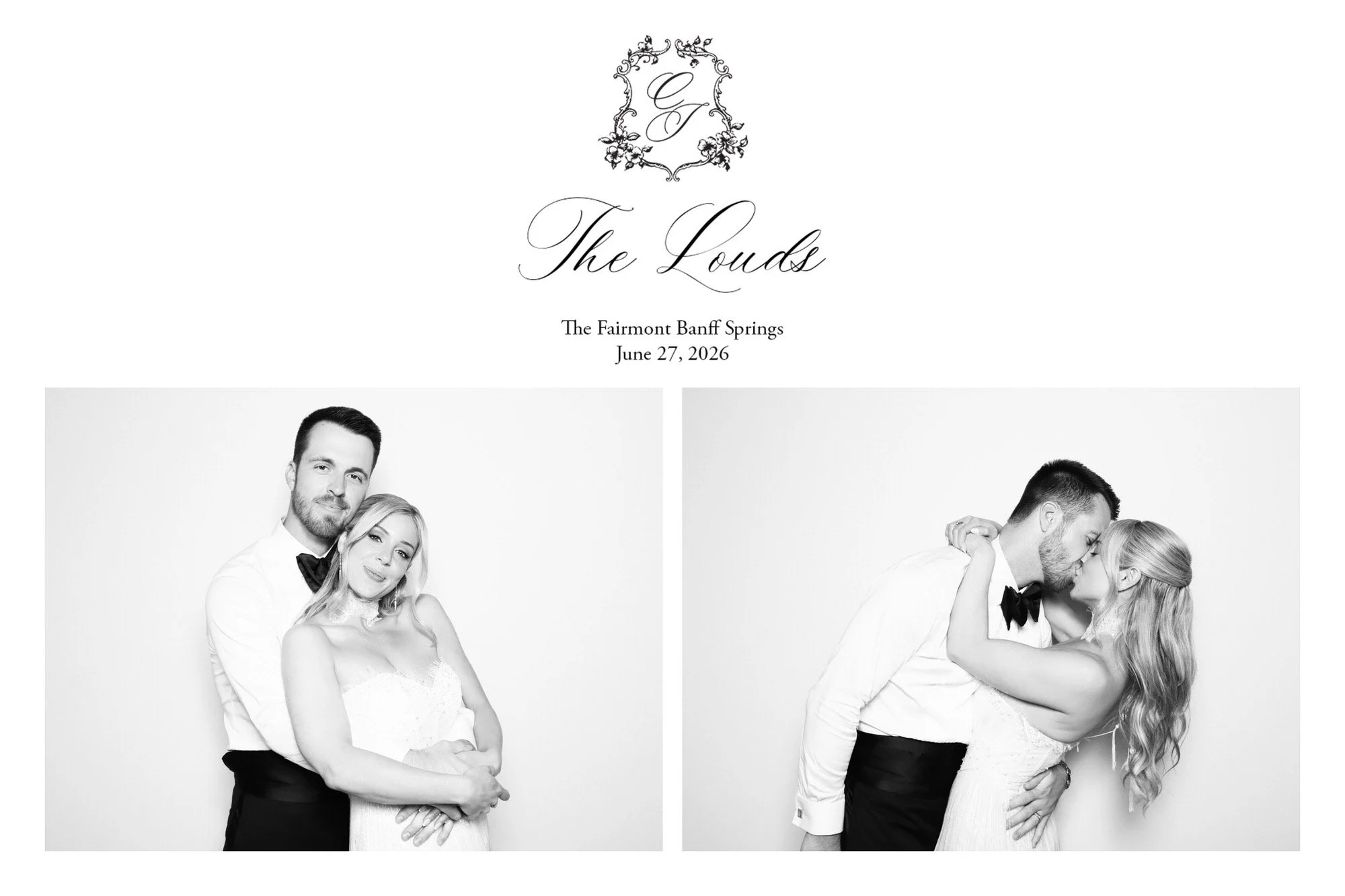 Wedding photo booth rental Banff, Mount Stephen Hall reception