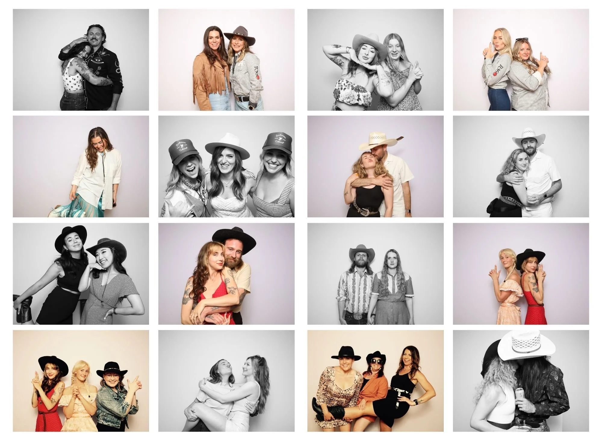 photos from a digital photo booth installation downtown Calgary