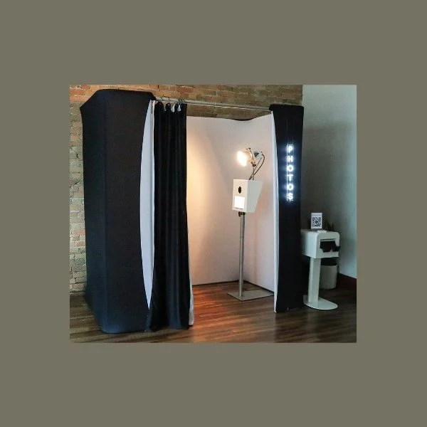 a vintage style photo booth for corporate events