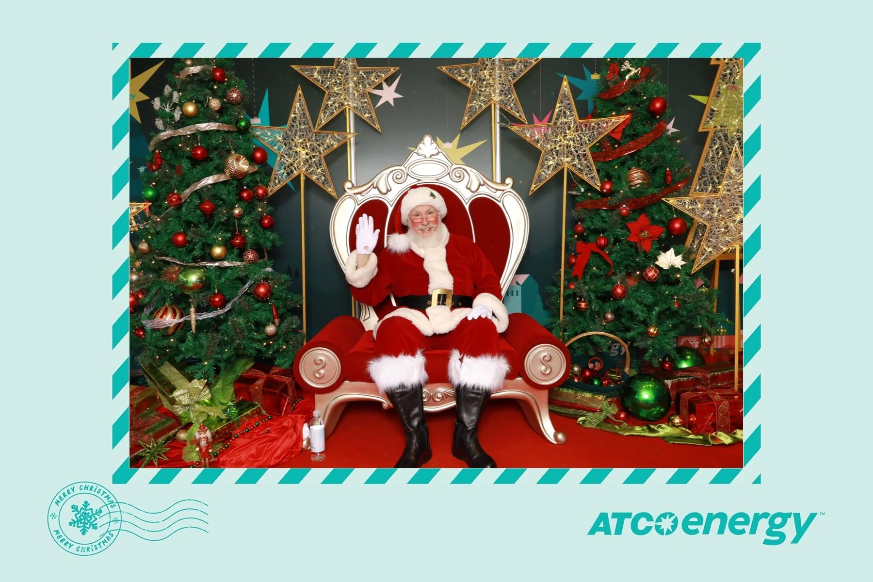 Sponsored Santa Photo photo booth activation at Spruce Meadows Christmas Market