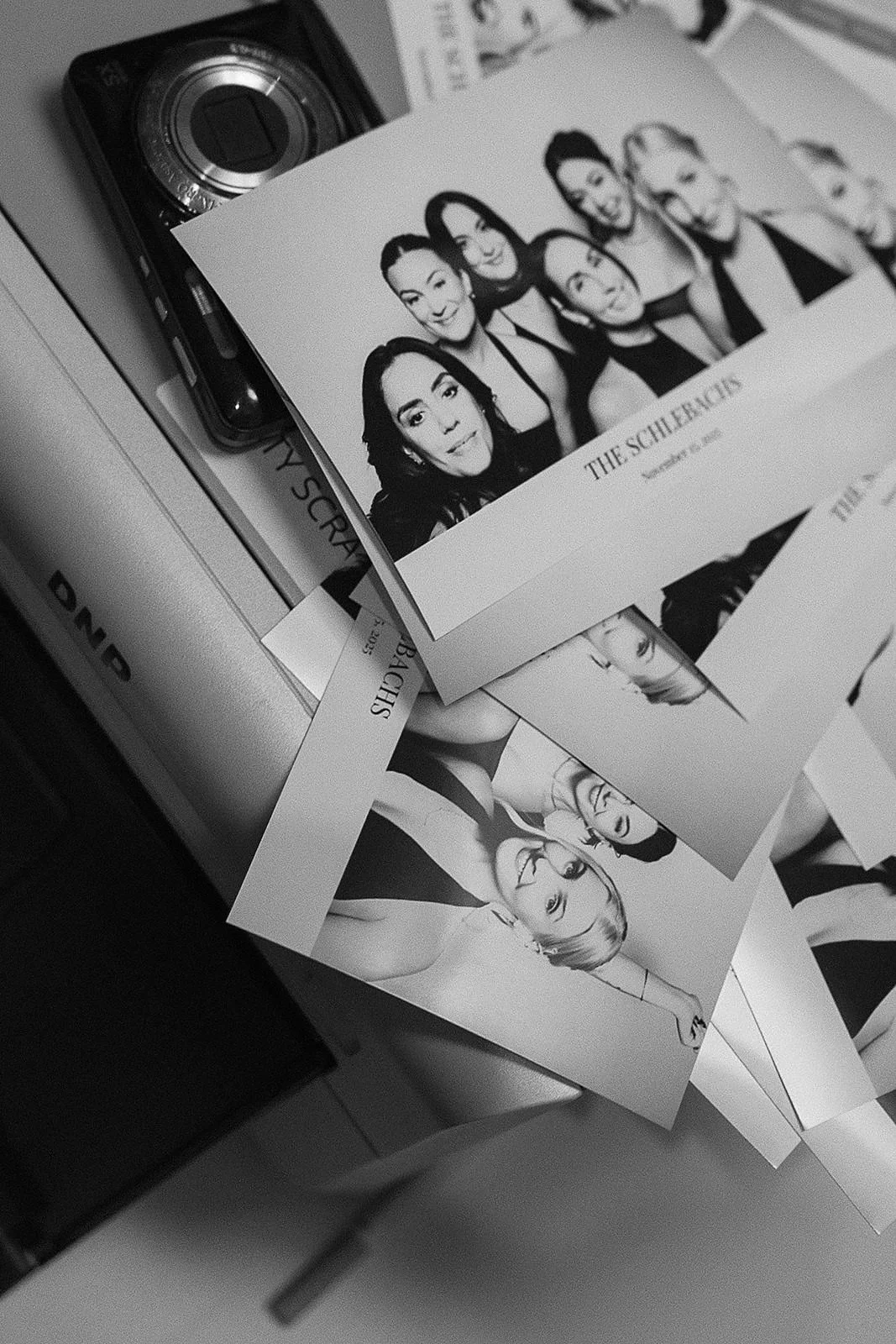 flash co photo booth print outs at a wedding