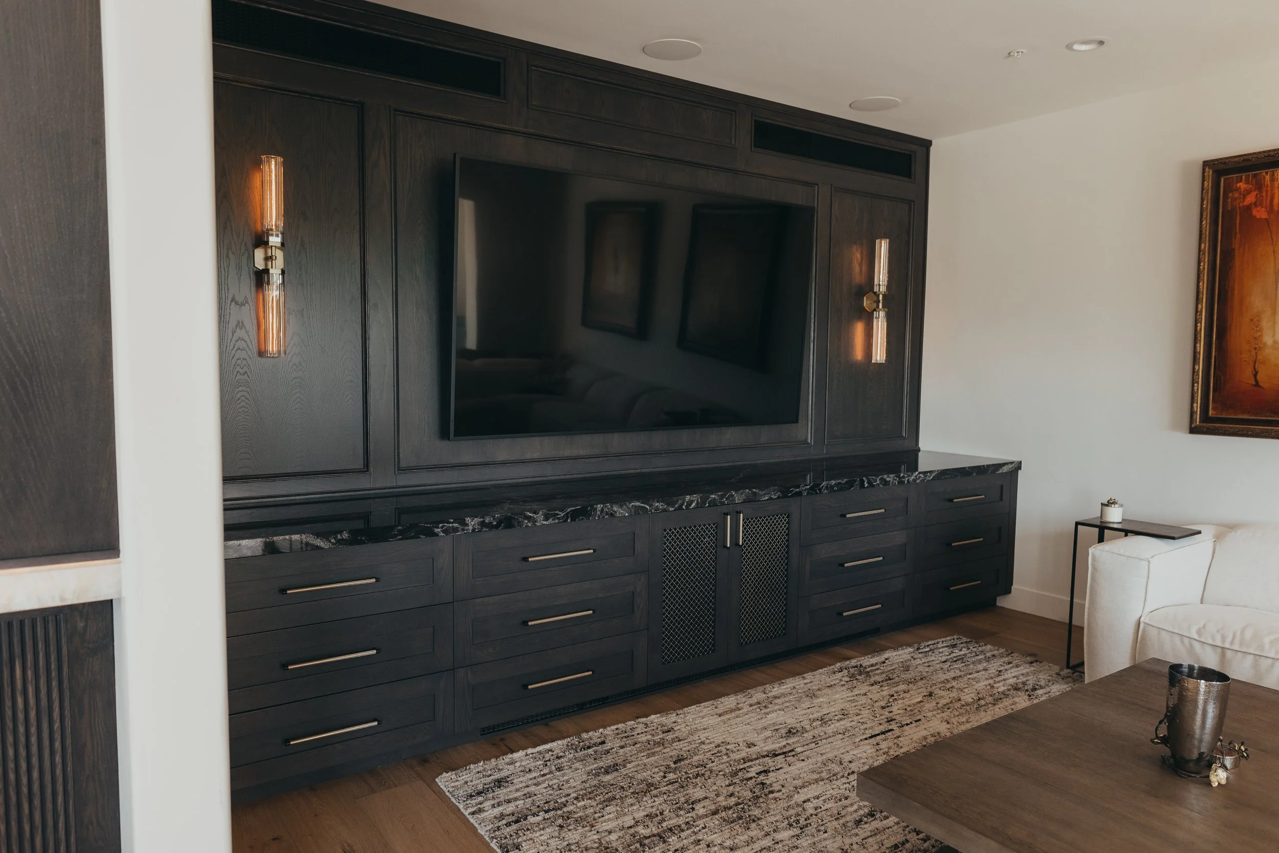 Custom built-in entertainment center