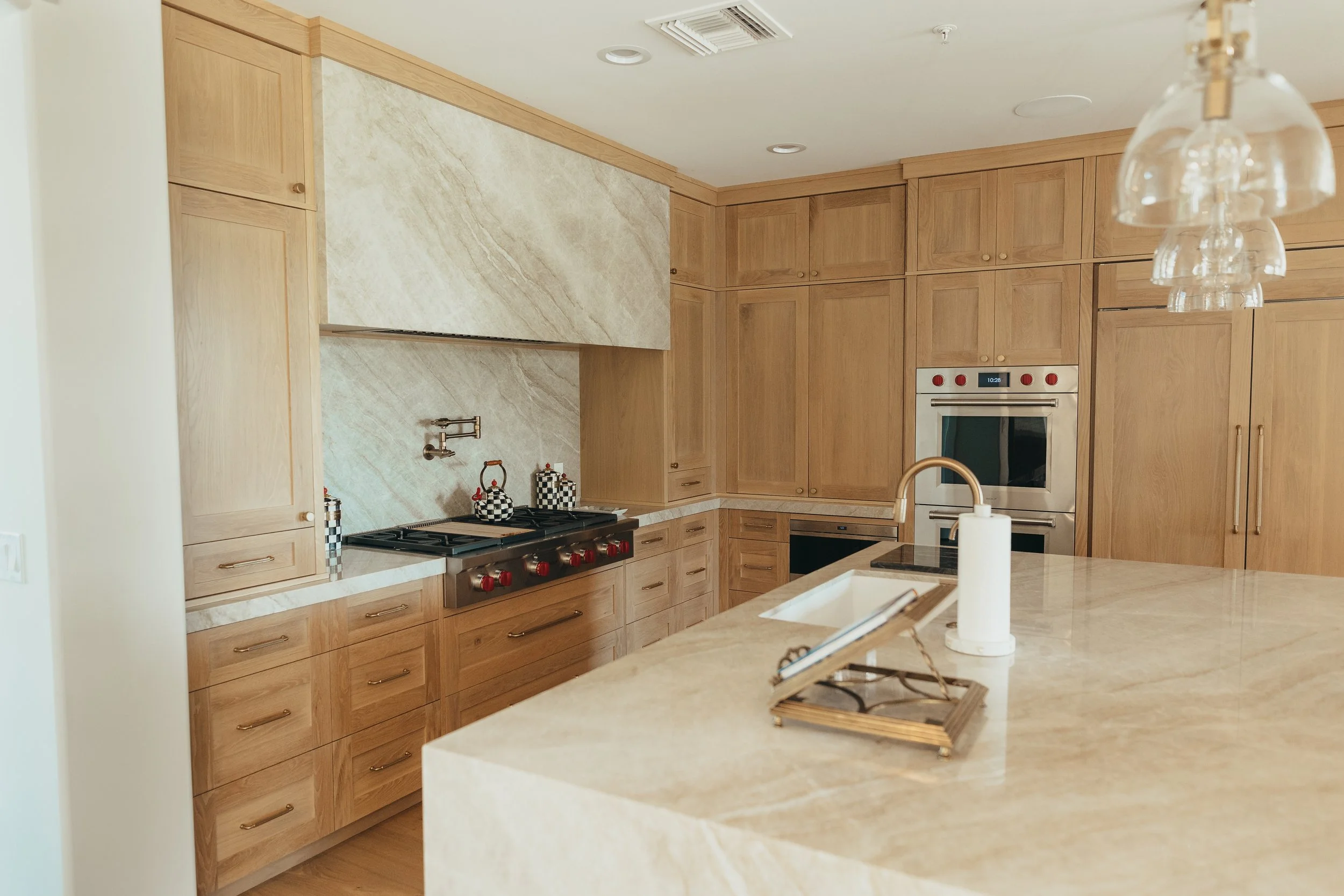 Scottsdale custom kitchen remodel with white oak cabients