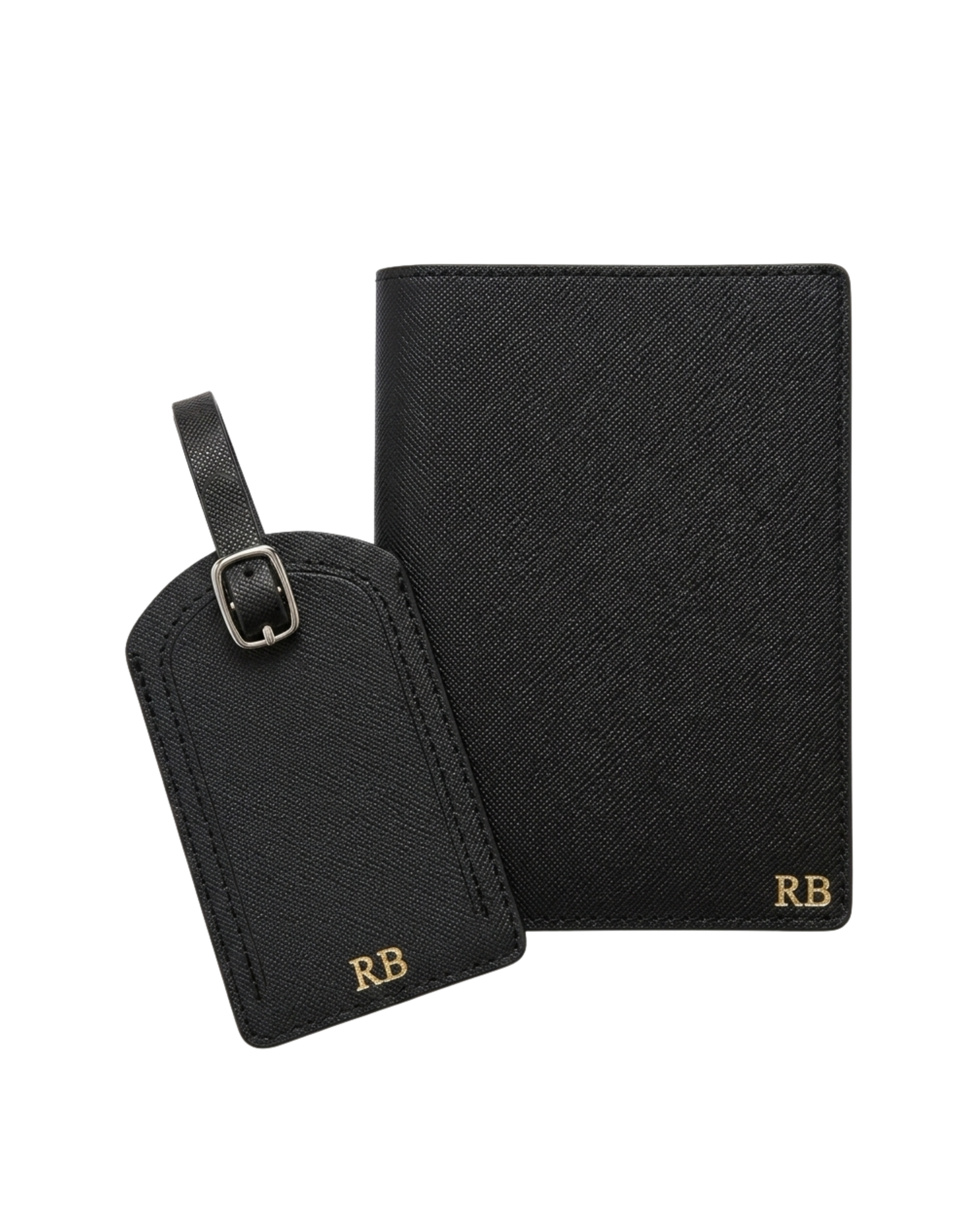 Black Passport Holder & Luggage Tag
