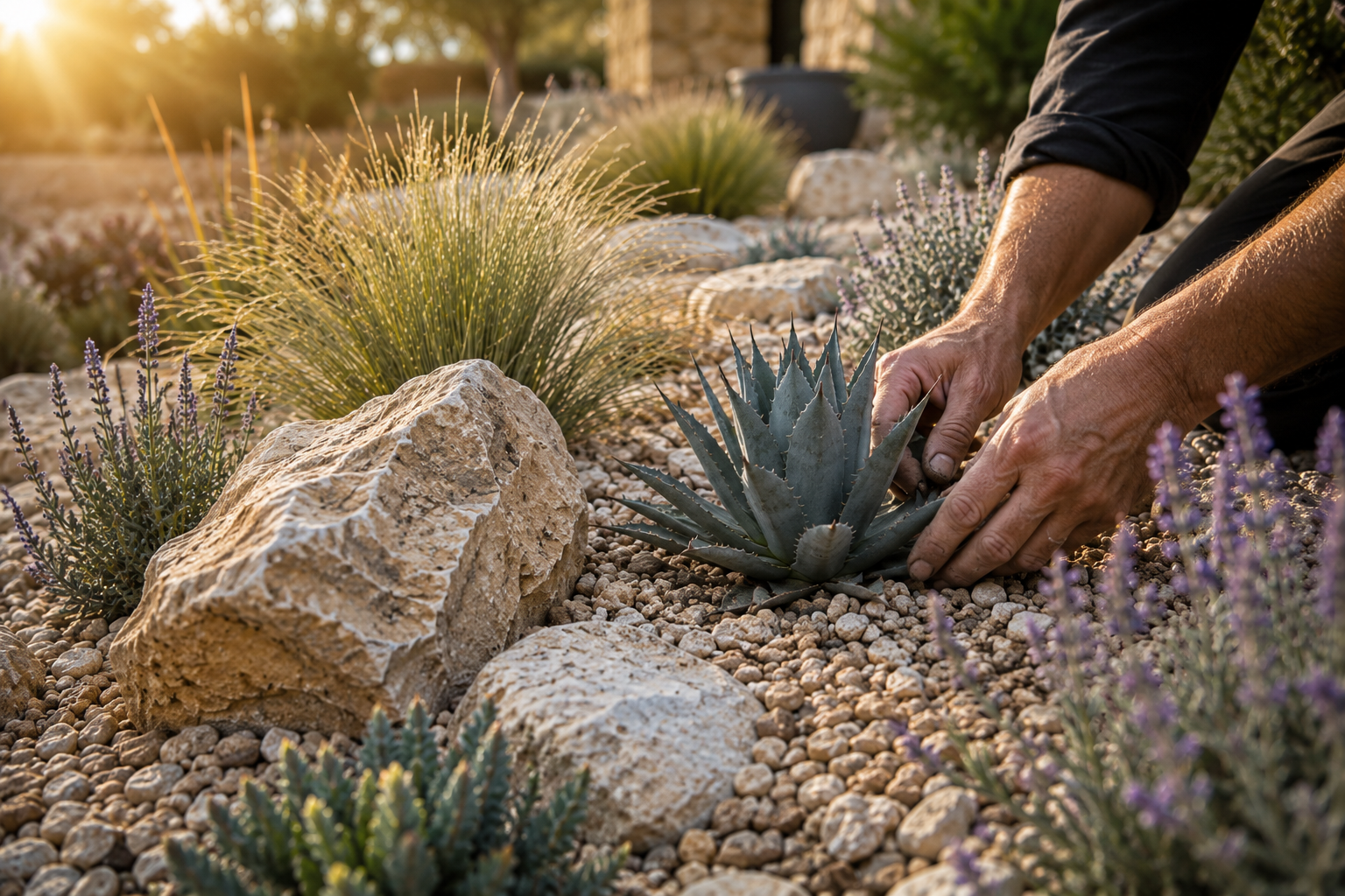 Decorative Rock Beds & Xeriscape Features
