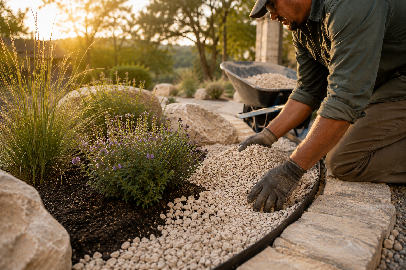 Decorative Rock & Gravel Beds