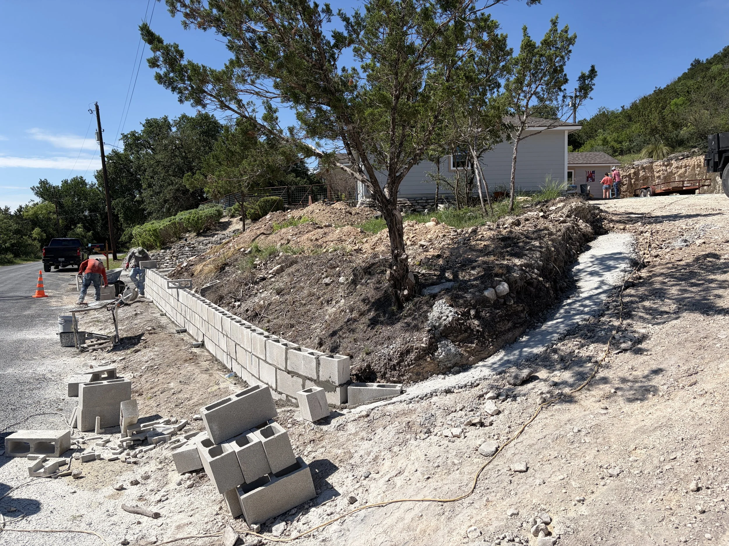 RETAINING WALL PROGRESS