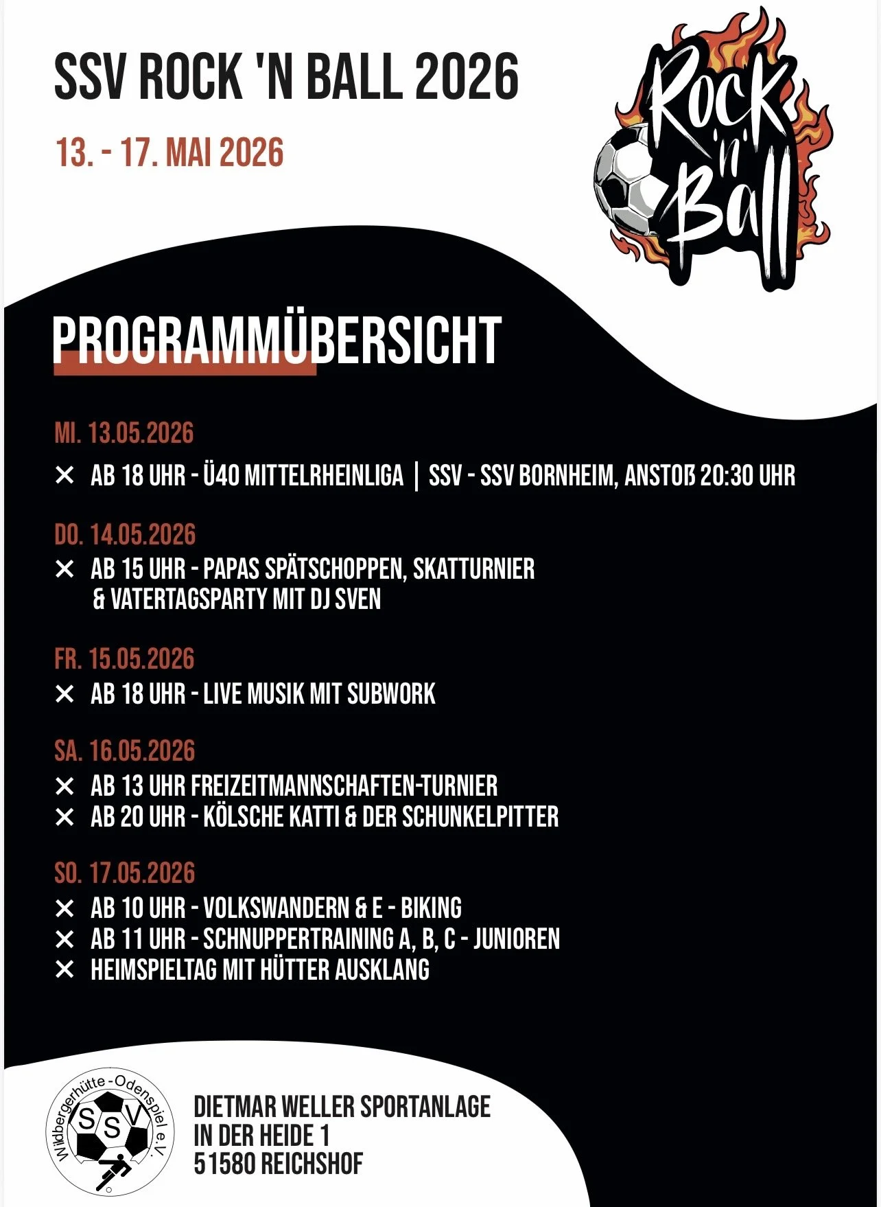 SSV Rock ’n Ball 2026 – Fußball trifft Musik &amp; Gemeinschaft