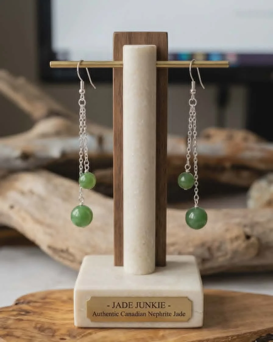 Canadian Jade Dangle Earrings On Display.jpg