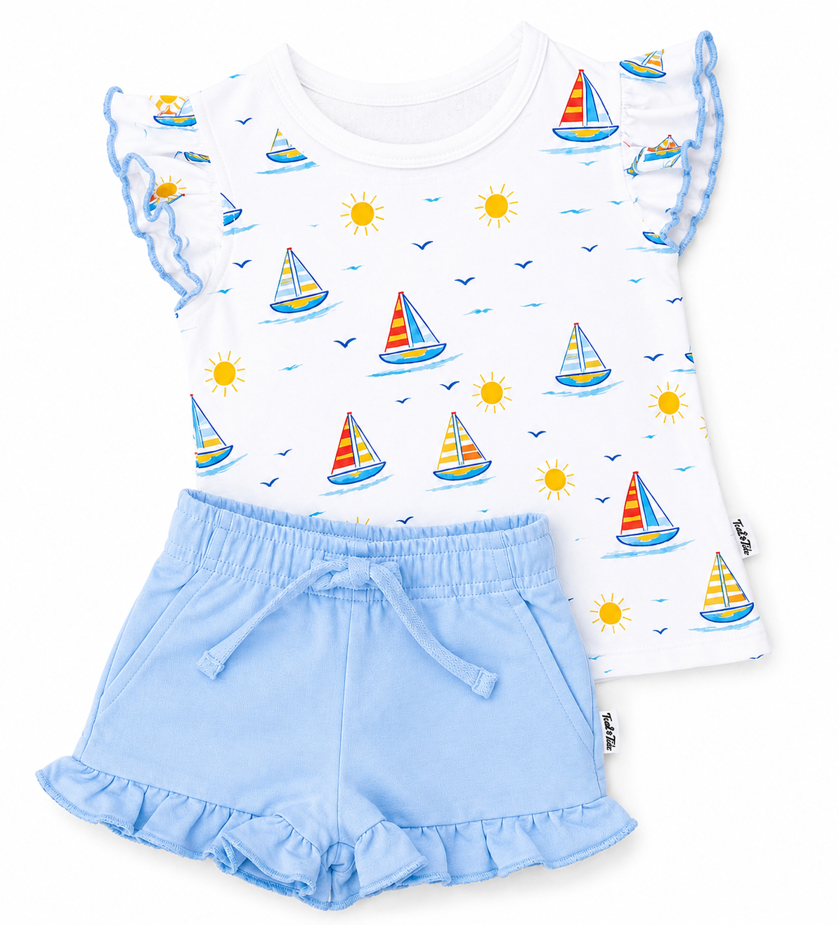 Sunrise Sail Ruffle Tee & Short Set
