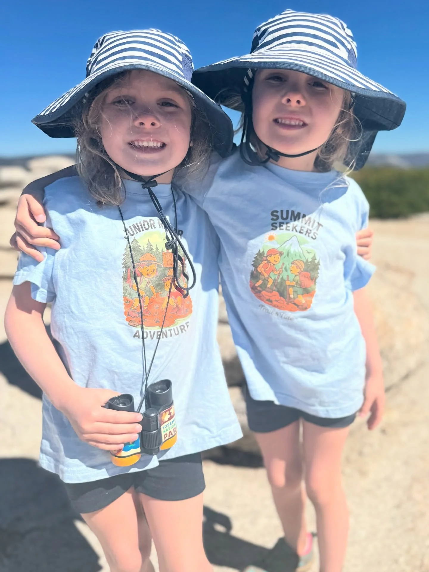 Summit Seekers ⛰️ and summit smiles ☺️

Hiking is a family favorite activity where tiny feet tackle big trails, snacks fuel every step, and trail songs echo all the way to the summit. Our Summit Seekers tee celebrates those proud, dusty, joy-filled c