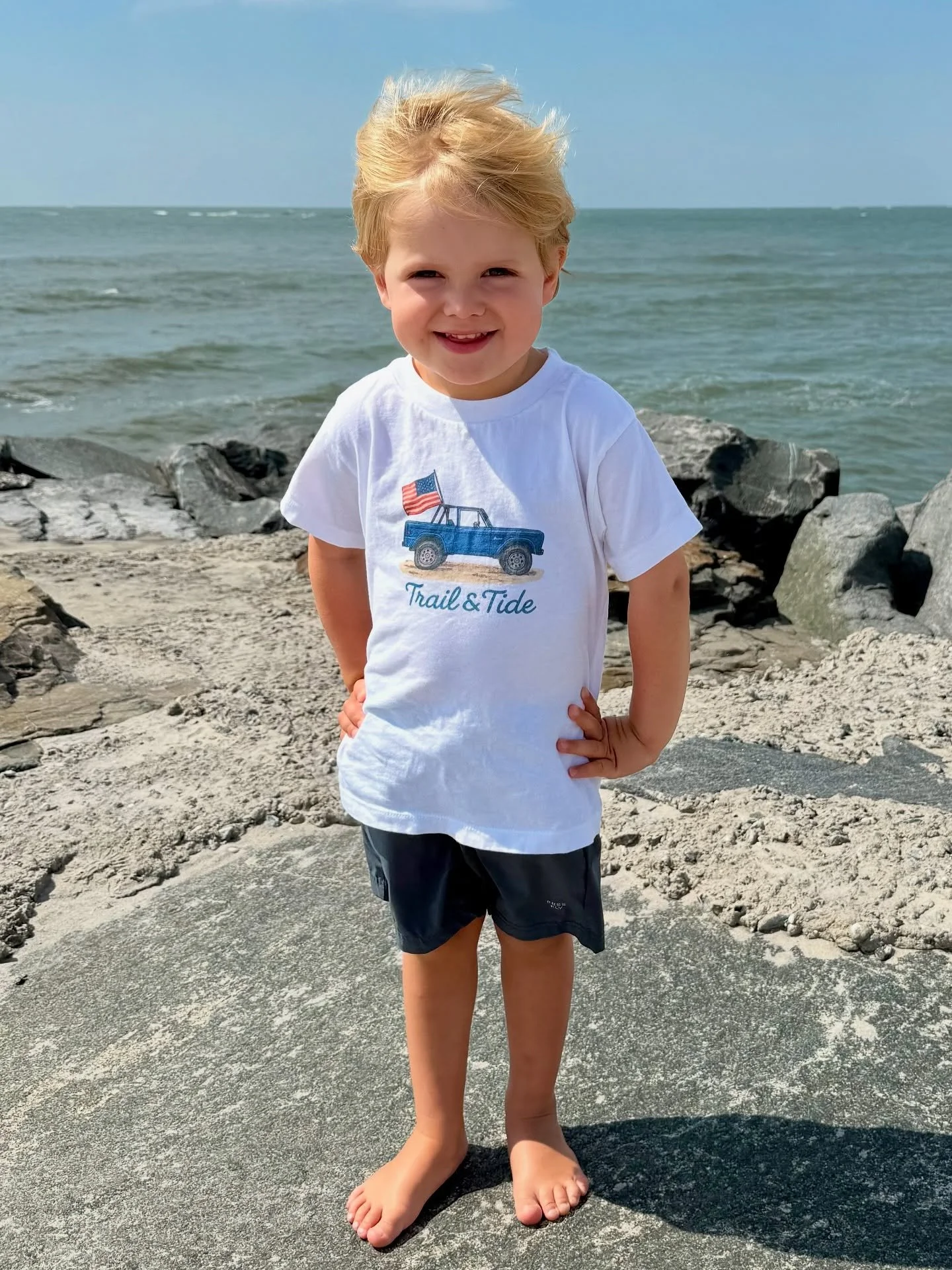 🇺🇸☀️ Beach hair, salty air, and the perfect summer tee.

Our All-American Bronco Tee pairs vintage vibes with endless adventure &mdash; whether you&rsquo;re cruising the coast, building sandcastles, or chasing the waves.

✨ Soft, breathable cotton
