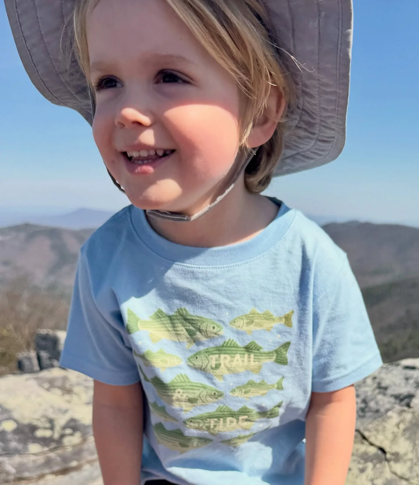 Little feet. Big adventures.

From stream to summit,
they&rsquo;re always exploring&mdash;
we&rsquo;re just along for the journey.

Featuring our School of Stripers Tee.

#littleexplorers #fishingkids #trailandtide #hikingkids