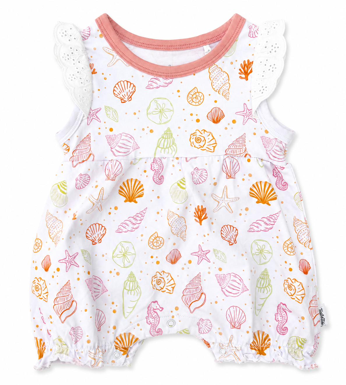 Sunset Seashells Baby Bubble Romper