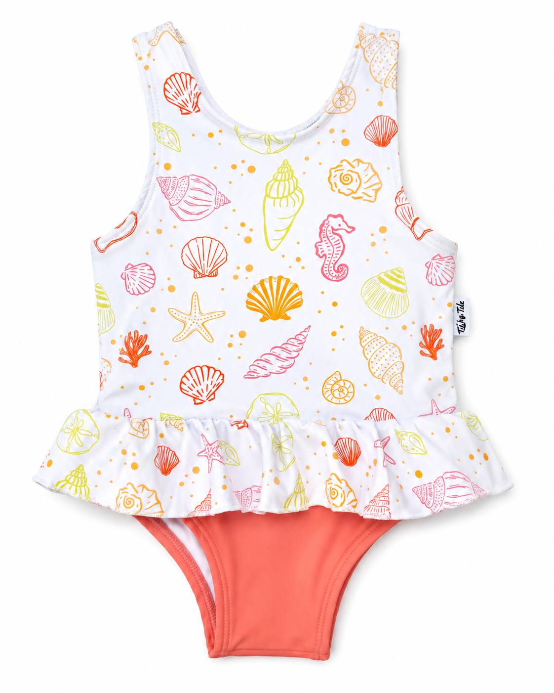 Sunset Seashells Peplum Swimsuit