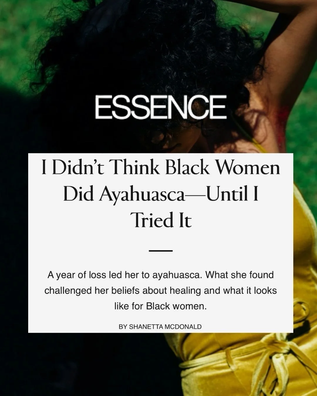 In January I went to @rythmia_ for what I thought would be a nice retreat with some plant medicine weaved in. Turns out it was spiritual bootcamp. I was broken open in the best way possible, so I wrote about it and what it means for Black women and h