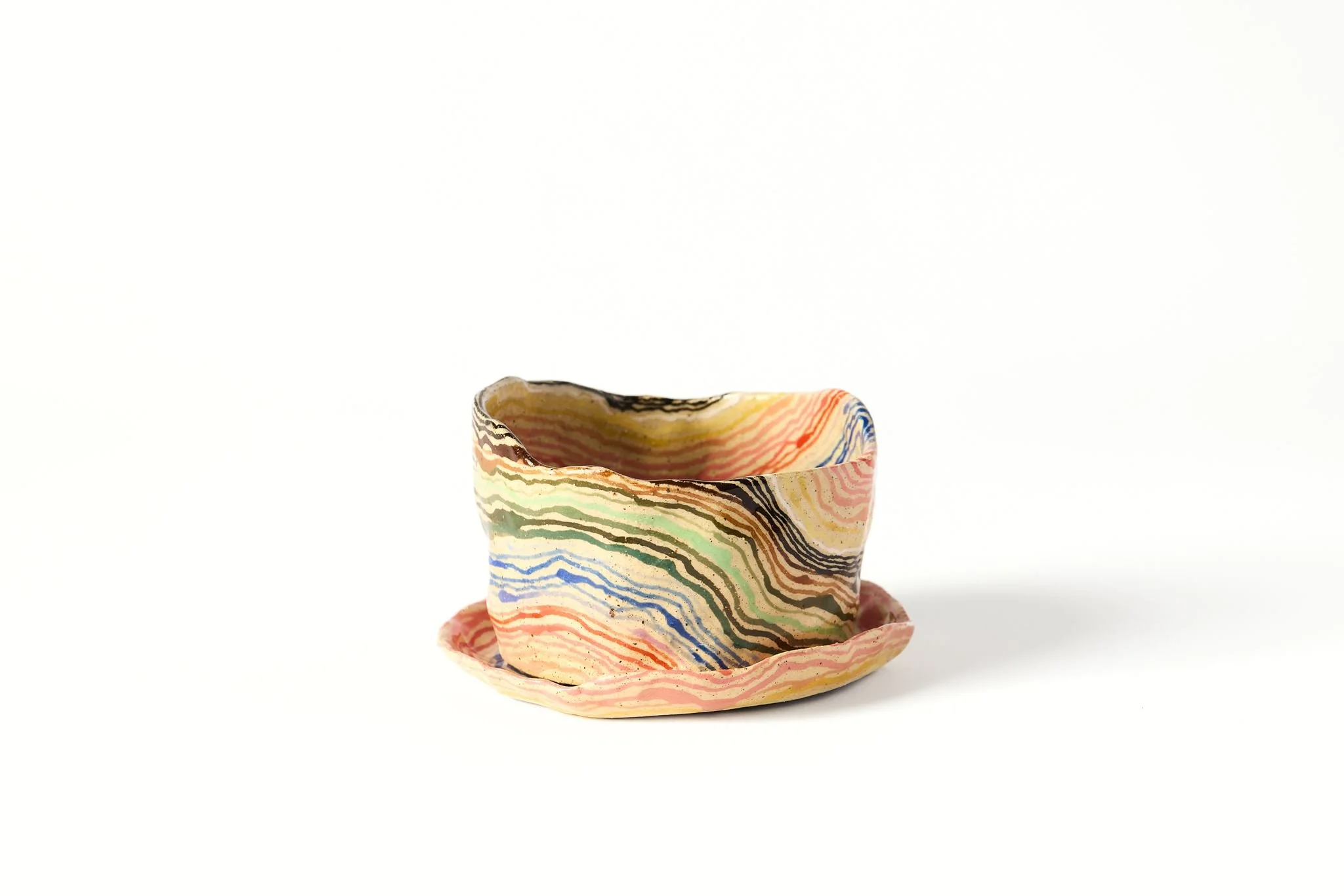 Small Glossy Rainbow Planter (MADE TO ORDER)