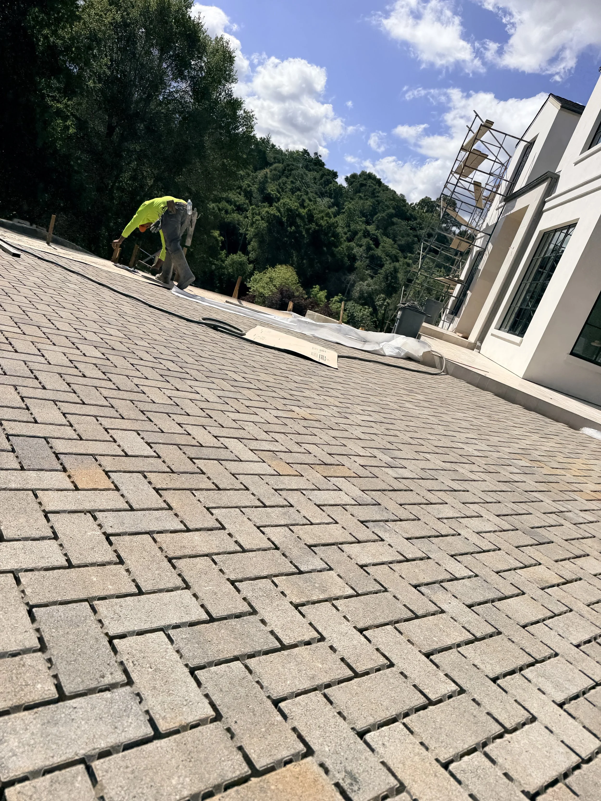 Completed residential paver installation finished result Bay Area — Precision Concrete Engineering Inc.