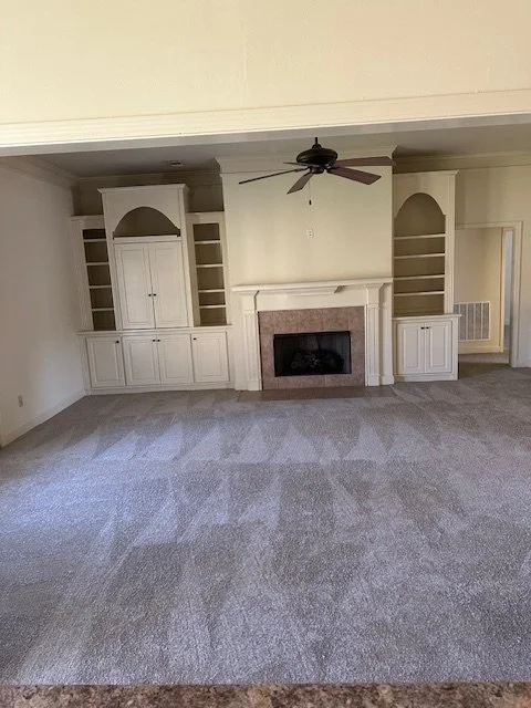 Living room fireplace