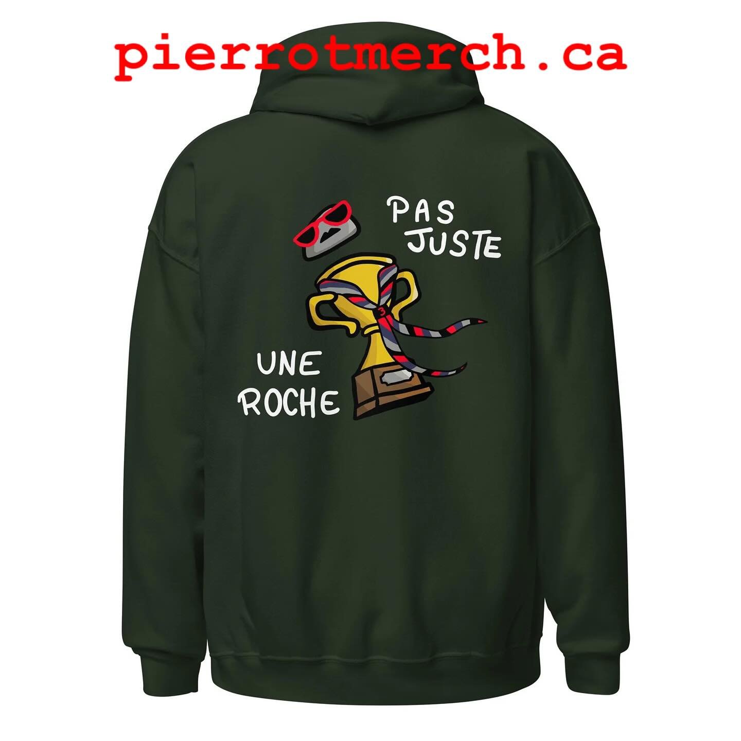 Le merch de Pierrot est finalement ici! (Lisez la description de ce post pour en savoir plus)

Nous avons toutes sortes de pi&egrave;ces de merch de Pierrot comme&hellip;

- Un hoodie de Pierrot et son troph&eacute;e disponible en vert et en brun
- U
