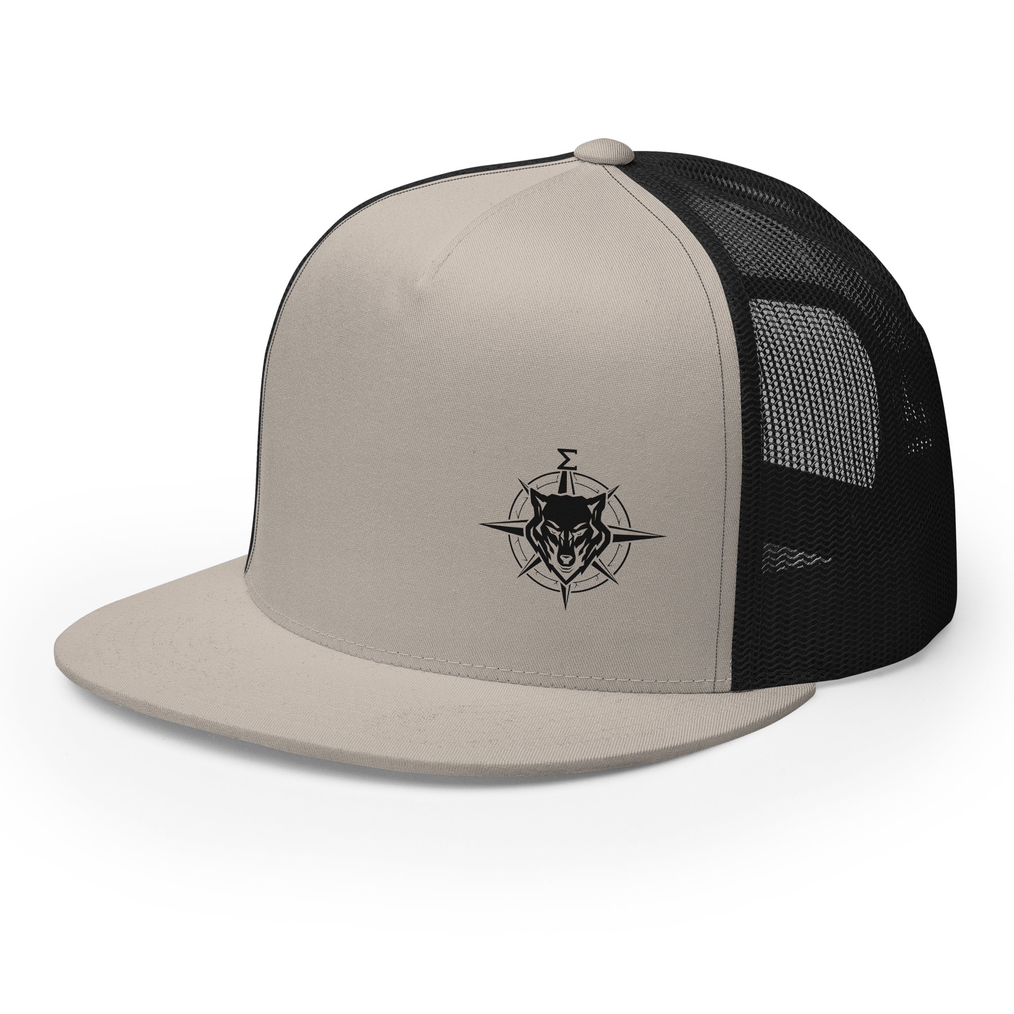 5-panel-trucker-cap-silver-black-left-front-697d2893b98a9.png