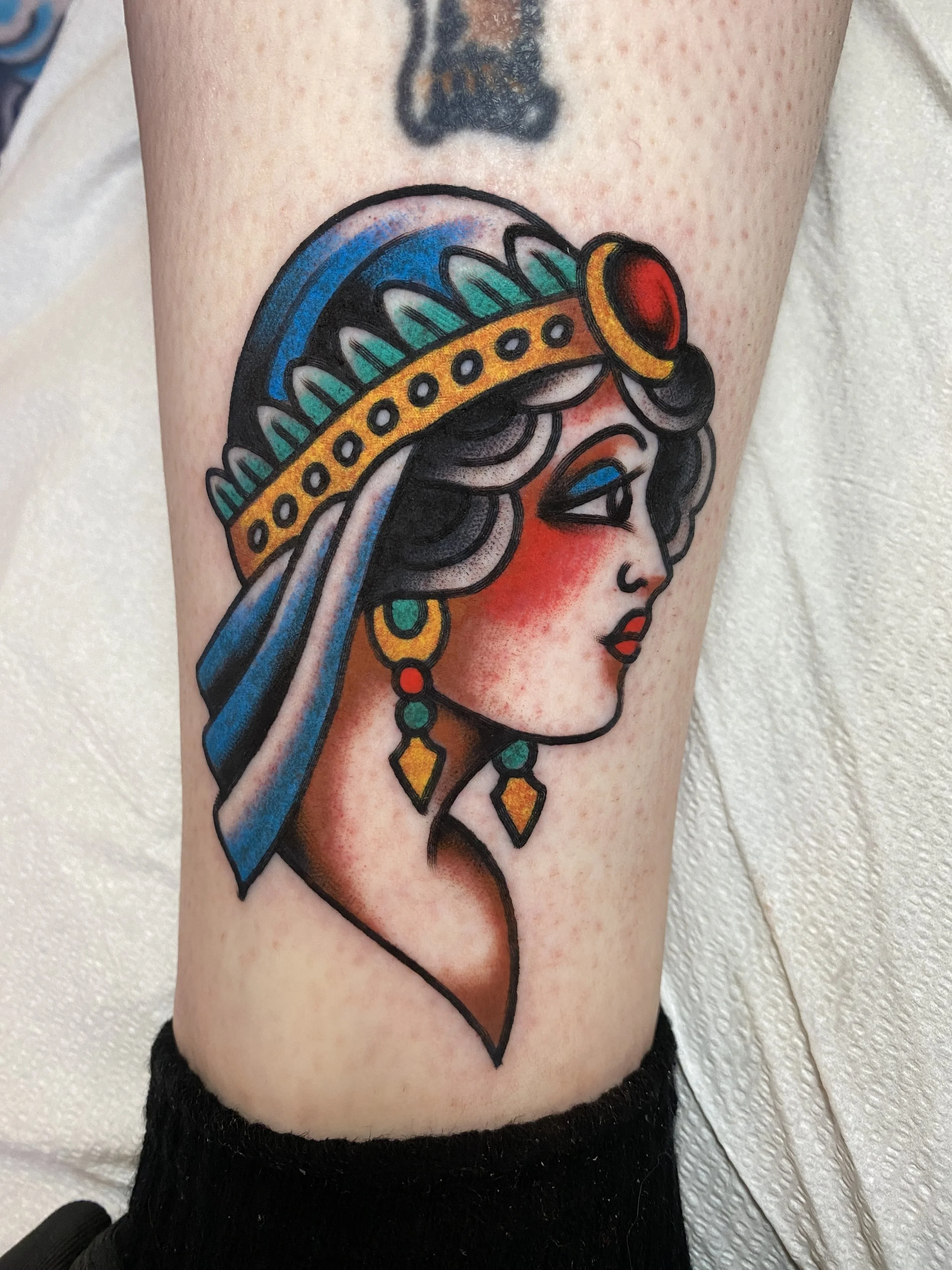 traditional gypsy woman tattoo design
