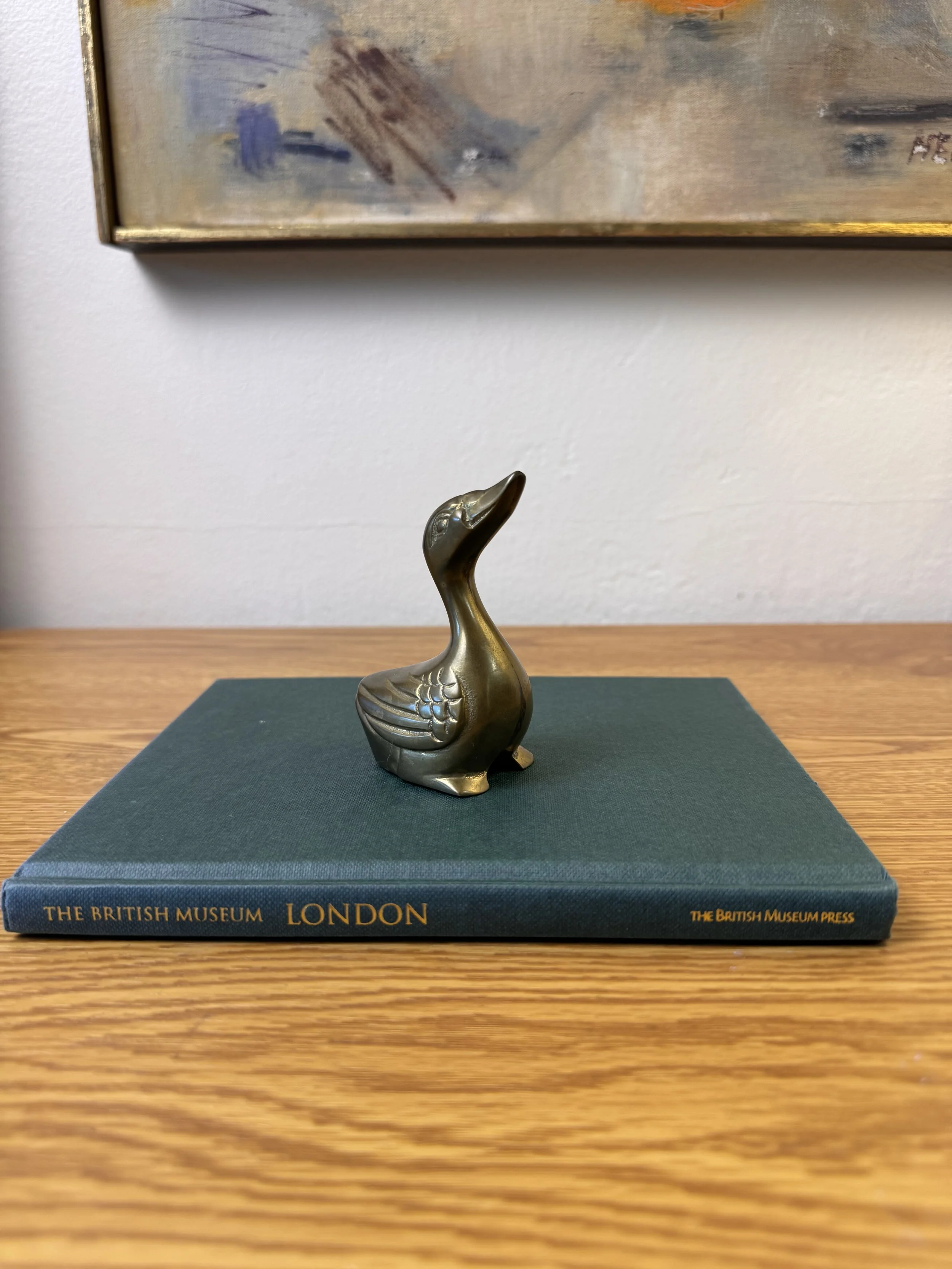 Vintage Brass Bird Figurine – Minimal Sculptural Accent