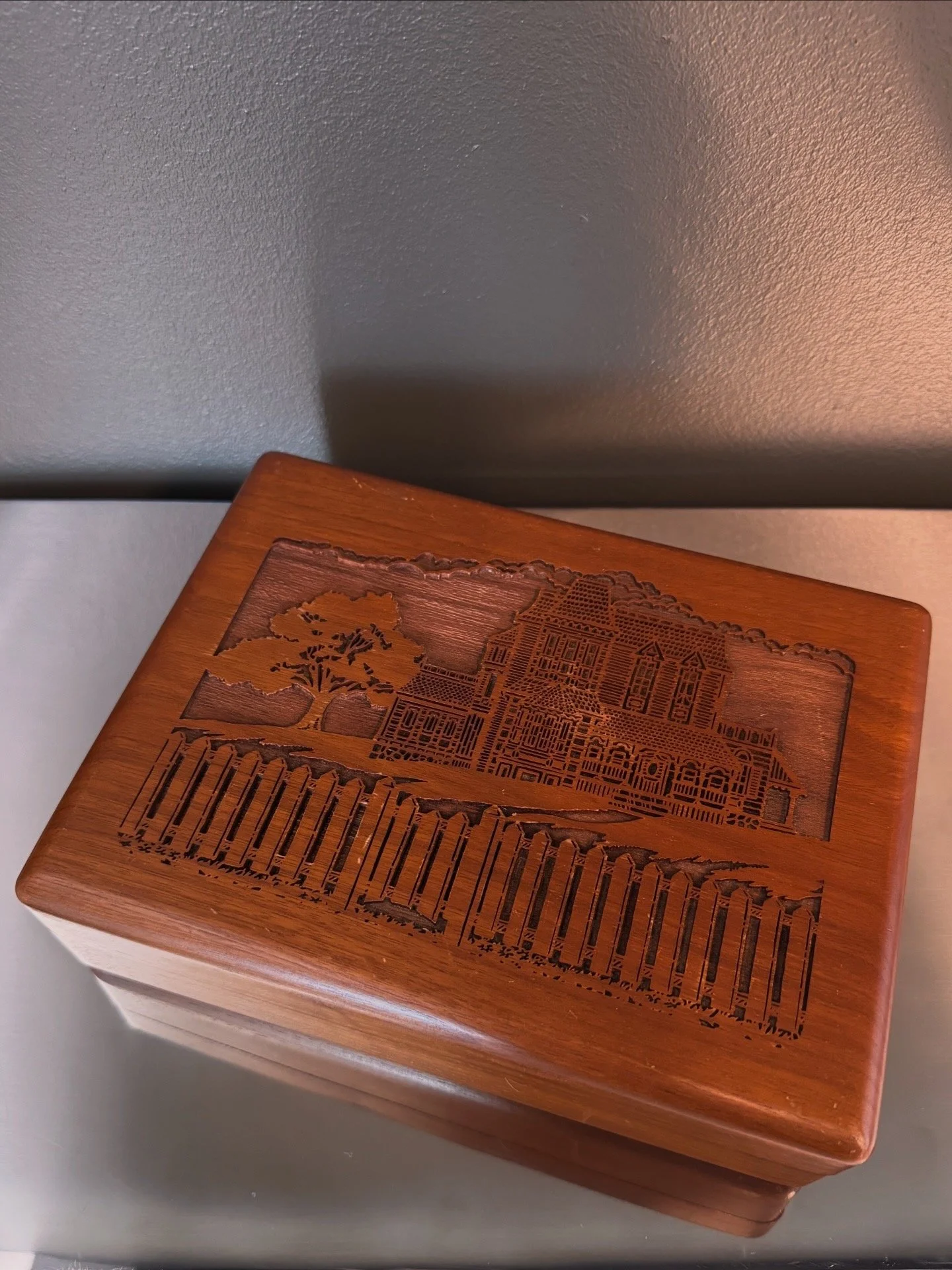 Walnut Lasercraft Jewelry Box